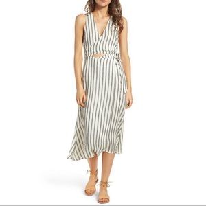 ASTR Black & White Striped Cut Out Dress Sz XS